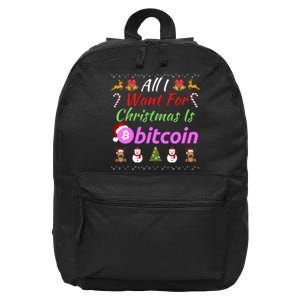 All I Want For Christmas Is Bitcoin, Bitcoin Plan B, Funny Retirement Plan 16 in Basic Backpack