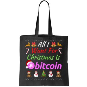 All I Want For Christmas Is Bitcoin, Bitcoin Plan B, Funny Retirement Plan Tote Bag