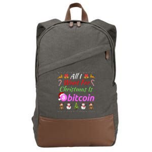 All I Want For Christmas Is Bitcoin, Bitcoin Plan B, Funny Retirement Plan Cotton Canvas Backpack