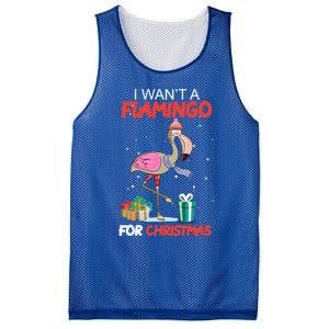 All I Want For Christmas Is A Flamingo Warm Weather Gift Meaningful Gift Mesh Reversible Basketball Jersey Tank