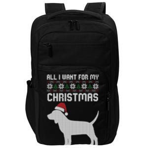 All I Want For My Christmas Poodle Cute Dog Ugly Xmas Pajama Gift Impact Tech Backpack