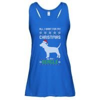 All I Want For My Christmas Poodle Cute Dog Ugly Xmas Pajama Gift Ladies Essential Flowy Tank