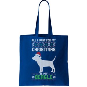 All I Want For My Christmas Poodle Cute Dog Ugly Xmas Pajama Gift Tote Bag