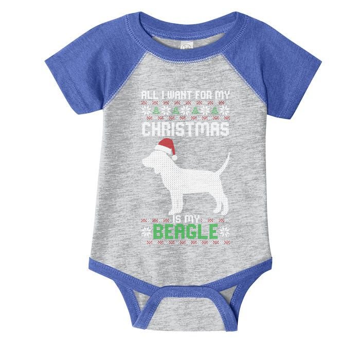 All I Want For My Christmas Poodle Cute Dog Ugly Xmas Pajama Gift Infant Baby Jersey Bodysuit