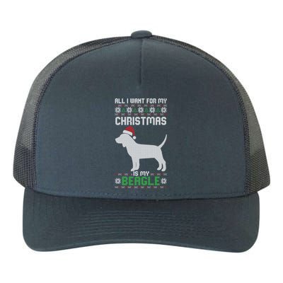 All I Want For My Christmas Poodle Cute Dog Ugly Xmas Pajama Gift Yupoong Adult 5-Panel Trucker Hat