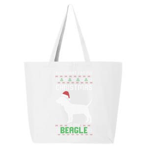 All I Want For My Christmas Poodle Cute Dog Ugly Xmas Pajama Gift 25L Jumbo Tote