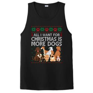 All I Want For Christmas Is More Dogs Ugly Xmas Gift PosiCharge Competitor Tank