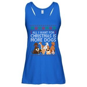 All I Want For Christmas Is More Dogs Ugly Xmas Gift Ladies Essential Flowy Tank