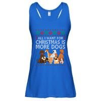 All I Want For Christmas Is More Dogs Ugly Xmas Gift Ladies Essential Flowy Tank