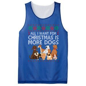 All I Want For Christmas Is More Dogs Ugly Xmas Gift Mesh Reversible Basketball Jersey Tank