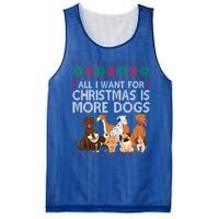 All I Want For Christmas Is More Dogs Ugly Xmas Gift Mesh Reversible Basketball Jersey Tank