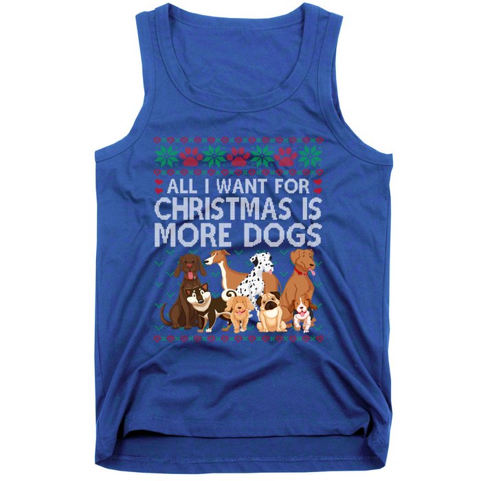 All I Want For Christmas Is More Dogs Ugly Xmas Gift Tank Top