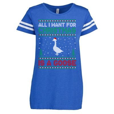 All I Want For Xmas Is A Goose Ugly Christmas Sweater Great Gift Enza Ladies Jersey Football T-Shirt