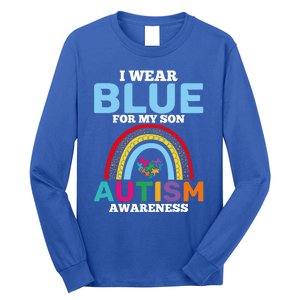 Autism I Wear For My Son Autism Awareness Month Autism Mom Funny Gift Long Sleeve Shirt