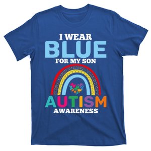 Autism I Wear For My Son Autism Awareness Month Autism Mom Funny Gift T-Shirt