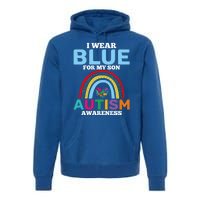 Autism I Wear For My Son Autism Awareness Month Autism Mom Funny Gift Premium Hoodie