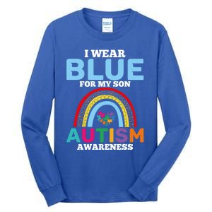 Autism I Wear For My Son Autism Awareness Month Autism Mom Funny Gift Tall Long Sleeve T-Shirt