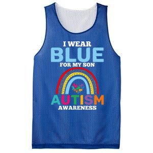 Autism I Wear For My Son Autism Awareness Month Autism Mom Funny Gift Mesh Reversible Basketball Jersey Tank