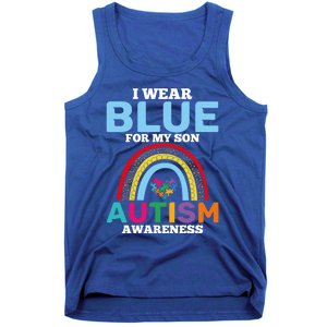 Autism I Wear For My Son Autism Awareness Month Autism Mom Funny Gift Tank Top