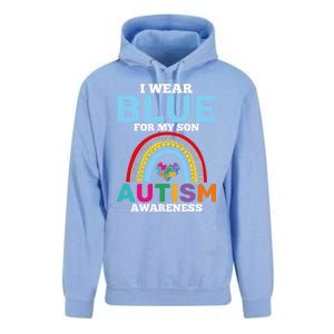 Autism I Wear For My Son Autism Awareness Month Autism Mom Funny Gift Unisex Surf Hoodie