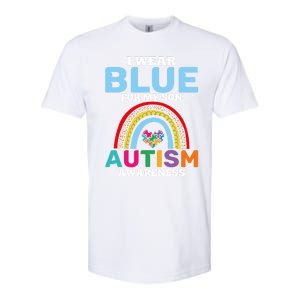 Autism I Wear For My Son Autism Awareness Month Autism Mom Funny Gift Softstyle CVC T-Shirt