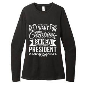 All I Want For Christmas Is A New President Xmas Sweater  Womens CVC Long Sleeve Shirt