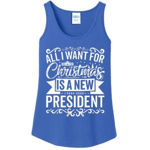 All I Want For Christmas Is A New President Xmas Sweater  Ladies Essential Tank