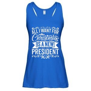 All I Want For Christmas Is A New President Xmas Sweater  Ladies Essential Flowy Tank