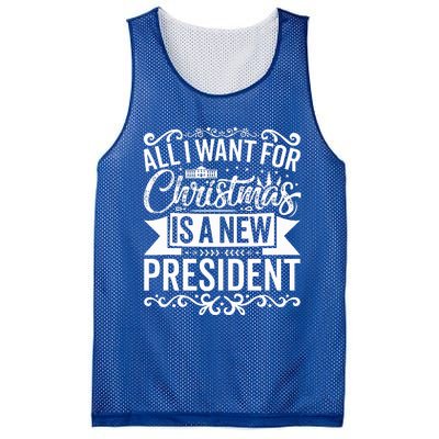 All I Want For Christmas Is A New President Xmas Sweater  Mesh Reversible Basketball Jersey Tank