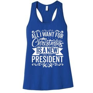 All I Want For Christmas Is A New President Xmas Sweater  Women's Racerback Tank