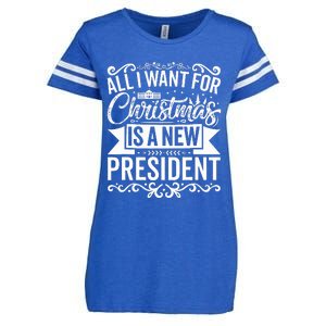 All I Want For Christmas Is A New President Xmas Sweater  Enza Ladies Jersey Football T-Shirt