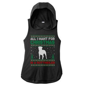 All I Want For Xmas Is A Rottweiler Dog Ugly Xmas Sweater Cute Gift Ladies PosiCharge Tri-Blend Wicking Draft Hoodie Tank