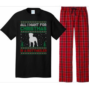 All I Want For Xmas Is A Rottweiler Dog Ugly Xmas Sweater Cute Gift Pajama Set