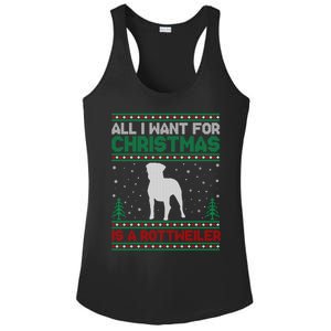 All I Want For Xmas Is A Rottweiler Dog Ugly Xmas Sweater Cute Gift Ladies PosiCharge Competitor Racerback Tank