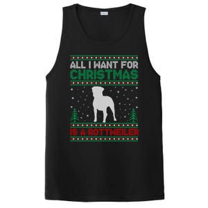 All I Want For Xmas Is A Rottweiler Dog Ugly Xmas Sweater Cute Gift PosiCharge Competitor Tank