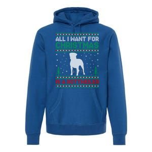 All I Want For Xmas Is A Rottweiler Dog Ugly Xmas Sweater Cute Gift Premium Hoodie