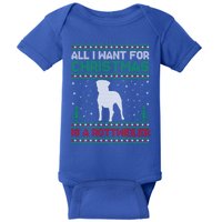 All I Want For Xmas Is A Rottweiler Dog Ugly Xmas Sweater Cute Gift Baby Bodysuit