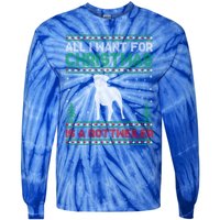 All I Want For Xmas Is A Rottweiler Dog Ugly Xmas Sweater Cute Gift Tie-Dye Long Sleeve Shirt