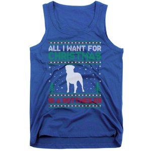 All I Want For Xmas Is A Rottweiler Dog Ugly Xmas Sweater Cute Gift Tank Top