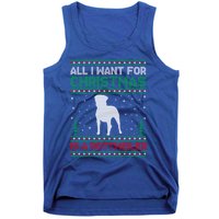 All I Want For Xmas Is A Rottweiler Dog Ugly Xmas Sweater Cute Gift Tank Top