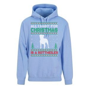 All I Want For Xmas Is A Rottweiler Dog Ugly Xmas Sweater Cute Gift Unisex Surf Hoodie