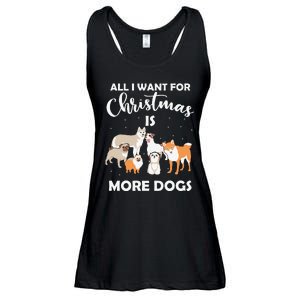 All I Want For Christmas Is More Dogs Funny Xmas Ladies Essential Flowy Tank