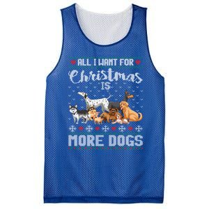 All I Want For Christmas Is More Dogs Ugly Xmas Gift Mesh Reversible Basketball Jersey Tank