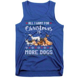 All I Want For Christmas Is More Dogs Ugly Xmas Gift Tank Top