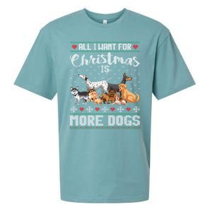 All I Want For Christmas Is More Dogs Ugly Xmas Gift Sueded Cloud Jersey T-Shirt