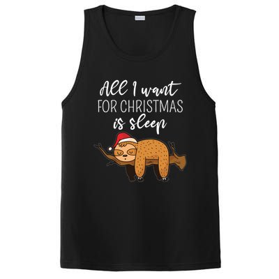 All I Want For Christmas Is Sleep Santa Hat Xmas Nap Fan Great Gift PosiCharge Competitor Tank