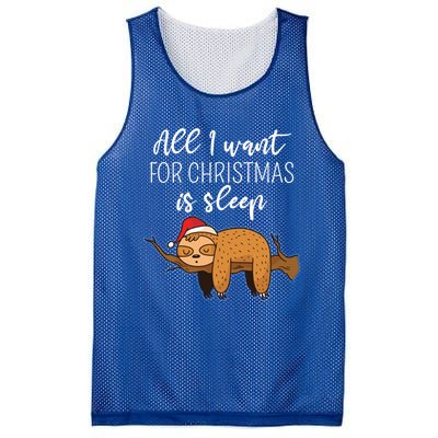 All I Want For Christmas Is Sleep Santa Hat Xmas Nap Fan Great Gift Mesh Reversible Basketball Jersey Tank