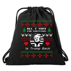 All I Want For Christmas Is Trump Back And New President Drawstring Bag