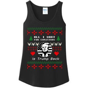 All I Want For Christmas Is Trump Back And New President Ladies Essential Tank