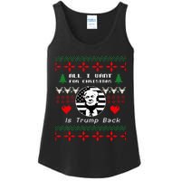 All I Want For Christmas Is Trump Back And New President Ladies Essential Tank